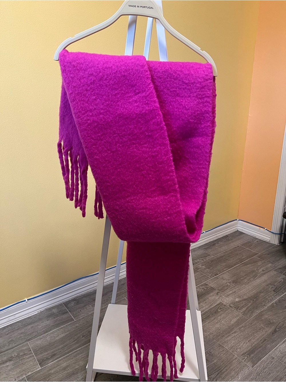 Zara Fuchsia Fringe Scarf